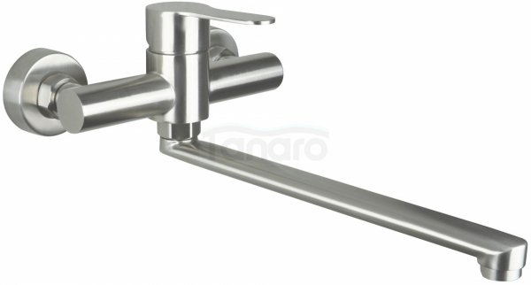 DEANTE Bateria kuchenna ścienna LUPO stal szczotkowana BLU_F80M