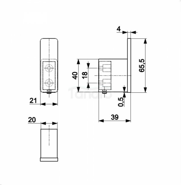 ARMATURA KRAKÓW KFA wieszak łazienkowy punktowy BRUSHED LIGHT GOLD 864-030-39