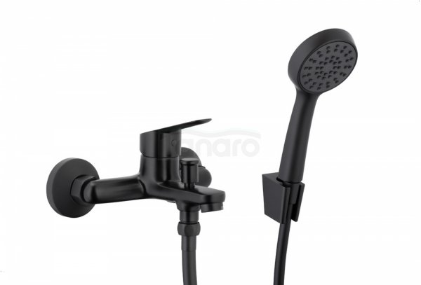 ARMATURA KRAKÓW KFA Bateria wannowa z natryskiem punktowym SPARC BLACK 5414-510-81