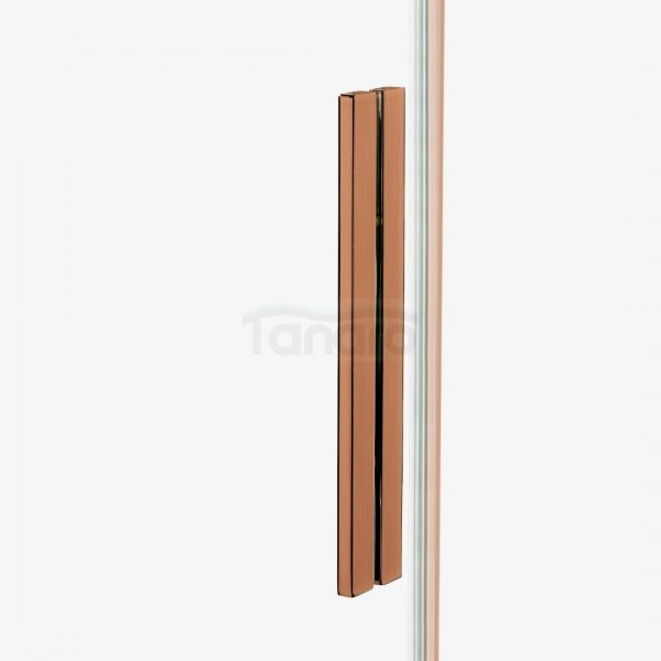 NEW TRENDY Drzwi wnękowe SMART COPPER BRUSHED 1D U 160x200 szkło czyste 8mm Active Shield 2.0 EXK-7649