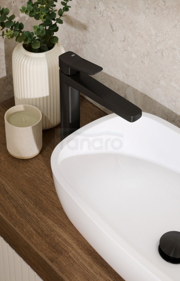 ARMATURA KRAKÓW KFA Bateria umywalkowa regulator R35 MALAGA BLACK 4522-825-81