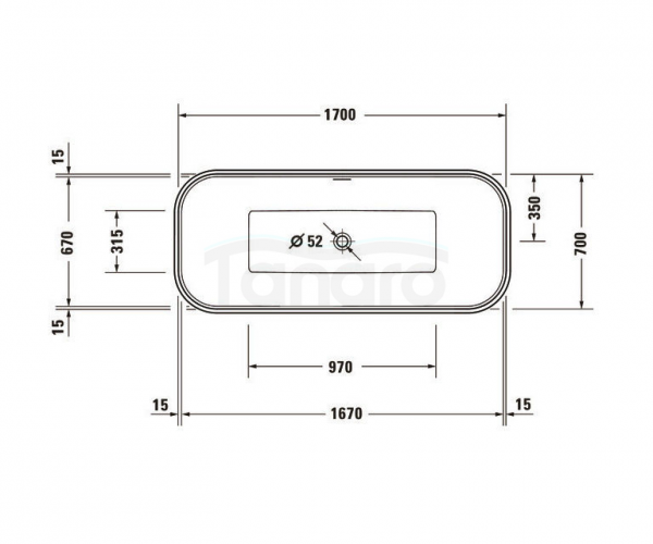 DURAVIT Wanna wolnostojąca DuraFoga 1700 700 x 475 mm biała | 700573000000000