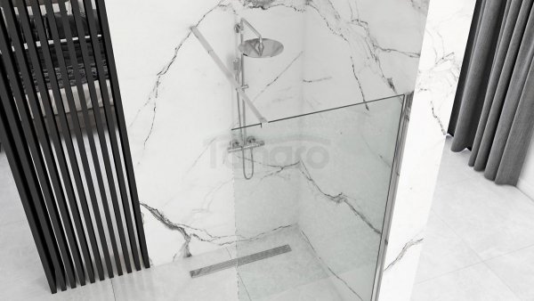 REA Kabina ścianka WALK-IN AERO N TRANSPARENT 80cm szkło 8mm 