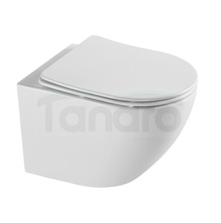 JELLOW - miska wc SOLLER Rimless z deską duroplastową SLIM wolnoopadającą, kolor biały CE-MW-001-11-RIM