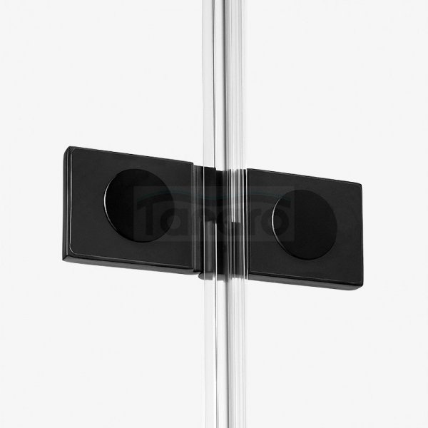 NEW TRENDY Kabina prysznicowa drzwi podwójne uchylne REFLEXA BLACK 110x100x200 EXK-1344/EXK-1339