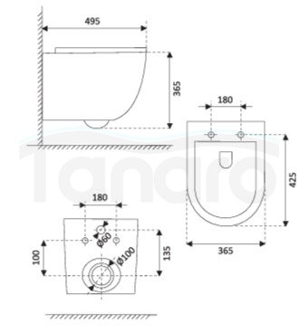 AQUAFORM - miska wc SOLLER Rimless z deską duroplastową SLIM wolnoopadającą, kolor biały CE-MW-001-11-RIM