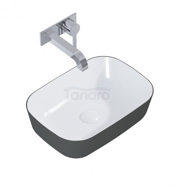 ELITA UMYWALKA RENI BICOLOR 46x33 BLAT, CERAM WHITE HG/ANTHRACITE MATT 146113/RE040460896130