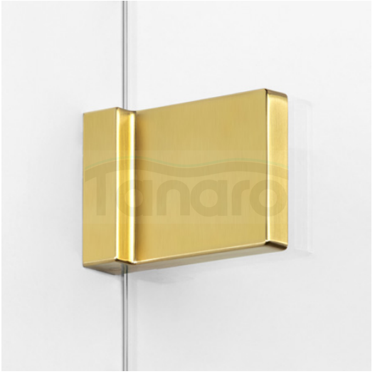 New Trendy Avexa Gold kabina prysznicowa  90x90 szkło czyste 6 mm złoto szczotkowane EXK-3018