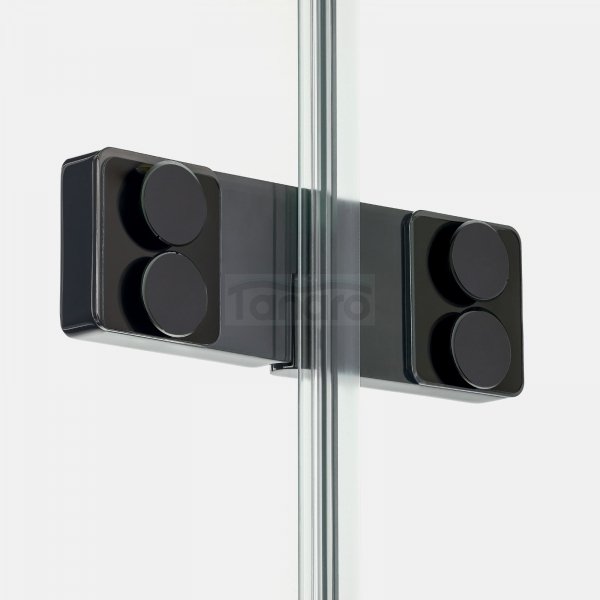 NEW TRENDY Drzwi wnękowe EVENTA BLACK CHROME 1D P 120x200 szkło czyste 8mm Active Shield 2.0 EXK-6136
