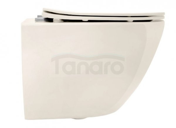 REA - Misa WC podwieszana CARLO Mini Rimless Ecru