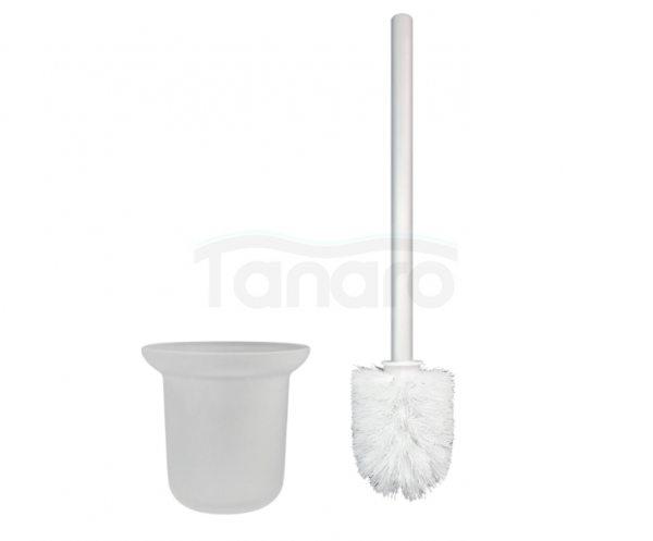 BALNEO Schowek na szczotkę WC Balneo Wall Box Brush L Black Glass lewy do wbudowania w ścianę ze stali nierdzewnej czarny