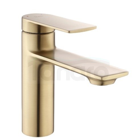 REA - Bateria umywalkowa STORM Złota Szczotkowana / Gold Brush Niska