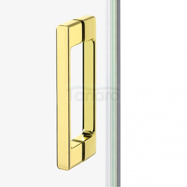 NEW TRENDY Kabina prysznicowa drzwi podwójne przesuwne PRIME LIGHT GOLD 100x80x200 K-1193