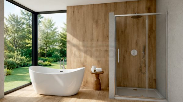 AQUAFORM Drzwi wnękowe otwierane INDIGO chrom 100x200 AQ.103-601103