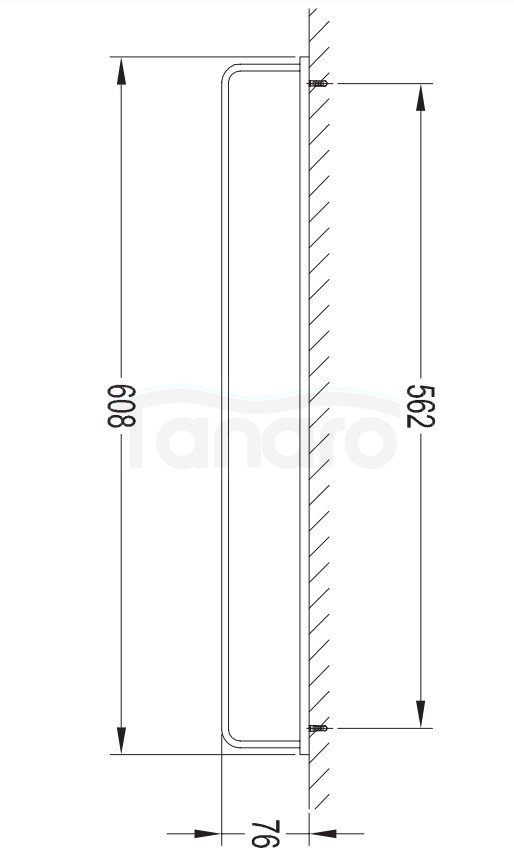 OMNIRES - Wieszak na ręcznik, 61 cm DARLING DA70216BL