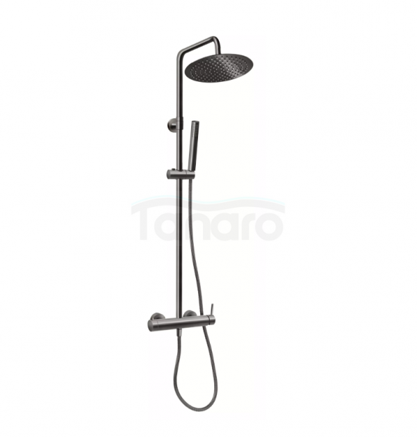 FERRO Zestaw natryskowy z deszczownią gun metal CIRICULUS NP85-BCK7UGM