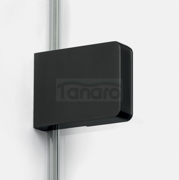 NEW TRENDY Parawan nawannowy EVENTA BLACK CHROME stały U 50x150 szkło czyste 8mm Active Shield 2.0 wsp. prostopadły EXK-5687-WP