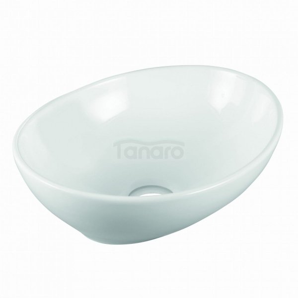 AQUAFORM - umywalka nablatowa CORDOBA owalna 41x33 cm, kolor biały  AQ.448-0121141