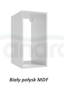 AQUAFORM - moduł szafkowy otwarty OTTIMA 30x60x44 Biały połysk  AQ.401-1603011