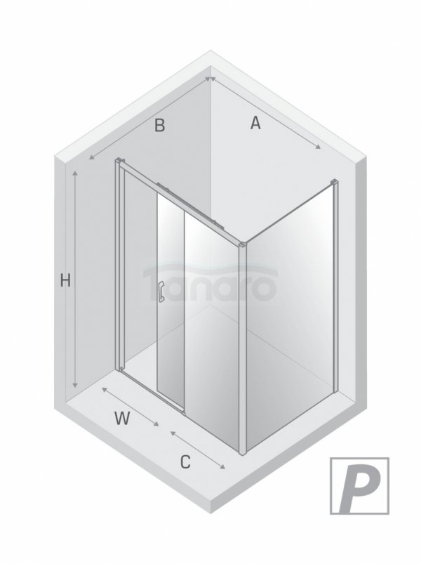 NEW TRENDY Kabina prysznicowa PRIME GUNMETAL BRUSHED 1D prostokątna P 120x100x200 szkło czyste 6mm Active Shield 2.0 K-4835