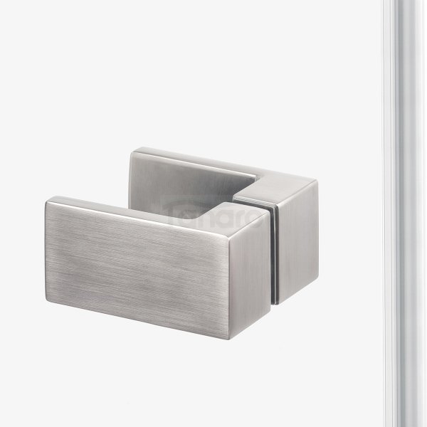NEW TRENDY Drzwi wnękowe AVEXA NICKEL BRUSHED 1D P 100x200 szkło czyste 6mm Active Shield 2.0 EXK-8462