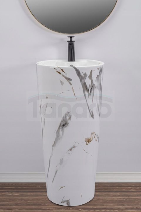 REA - Umywalka Ceramiczna Wolnostojąca BLANKA Marble Marmur Matt