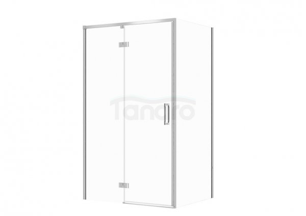 CERSANIT - Set C120 - Kabina prostokątna LARGA na zawiasach 120x90X195  LEWA Chrom szkło transparentne  S601-320