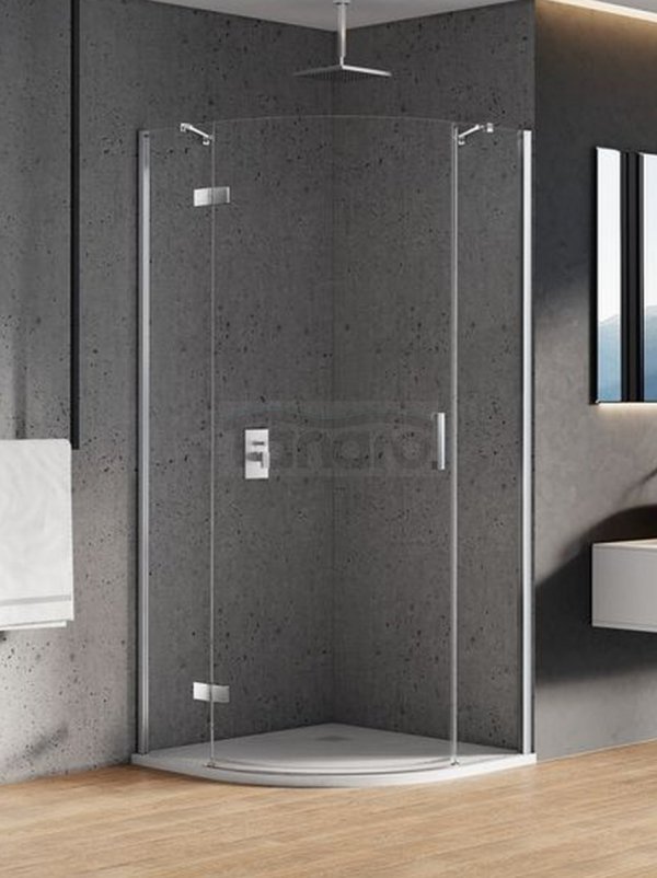 NEW TRENDY Kabina prysznicowa półokragła NEW MERANA 80x80x195  K-0324/K-0325