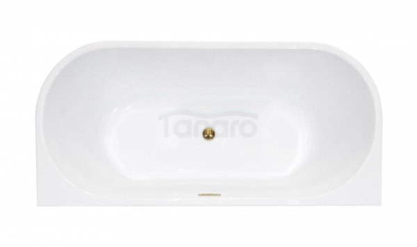 BESCO Wanna wolnostojąca Vica New 170x80 + klik-klak czarny z przelewem slim #WAS-170VNCZ