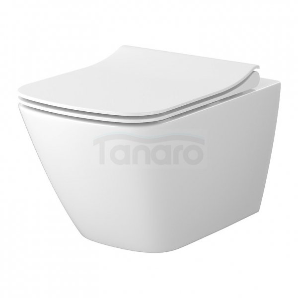 CERSANIT - Set C200 - miska zawieszana CITY PRO by Cersanit Square Cersanit Vortex z deską duroplastową Slim  S701-884