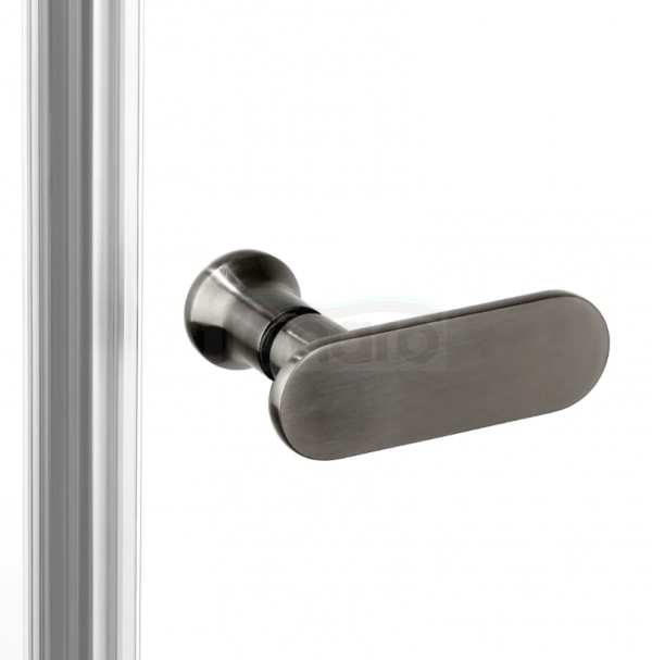 NEW TRENDY Kabina prysznicowa 90x90 New Soleo Gunmetal Brushed, Drzwi składane, podwójne K-2251
