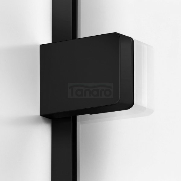NEW TRENDY Kabina prysznicowa SOFTI BLACK X 1D prostokątna L 100x90x200 szkło czyste 8mm Active Shield 2.0 EXK-5377