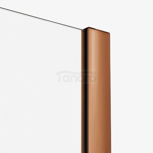 NEW TRENDY Kabina prysznicowa SMART COPPER BRUSHED 2D prostokątna U 90x120x200 szkło czyste 8mm Active Shield 2.0 EXK-7745