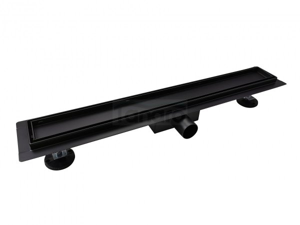 AQUALine - Odpływ liniowy posadzkowy czarny/black 2w1 pod płytkę 70cm L04BK