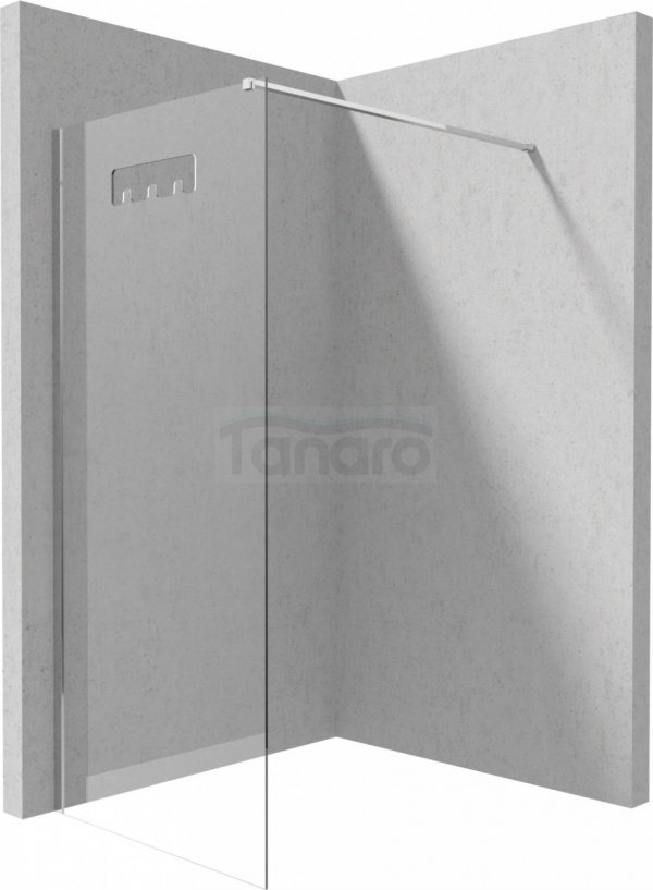 DEANTE - Kabina walk-in MOKKO z powłoką 100x200 szkło transparentne hartowane 8mm profile chrom   KQM 030P