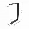 Podwójny wspornik Półki loft pod Półkę 15 cm Wieszak Uchwyt 40MM