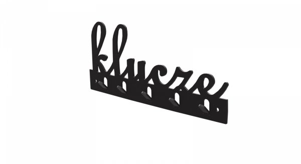 Wieszak z napisem na klucze do przedpokoju MetalFab