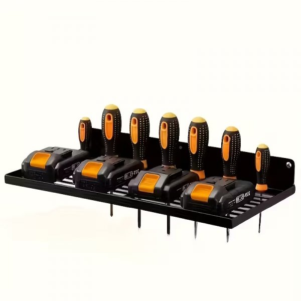 Wieszak na elektronarzędzia, półka – stalowy organizer ścienny do garażu i warsztatu