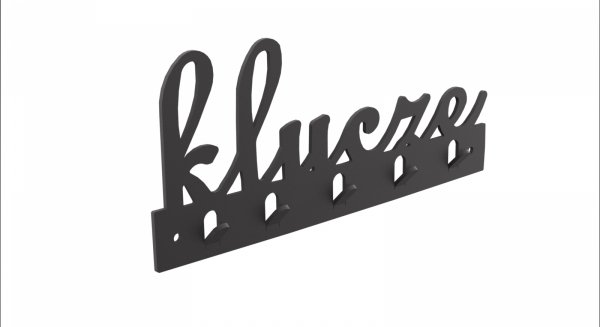 Wieszak z napisem na klucze do przedpokoju MetalFab