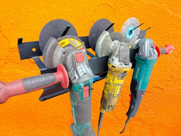 Wieszak na 3 szlifierki i tarcze potrójny MetalFab