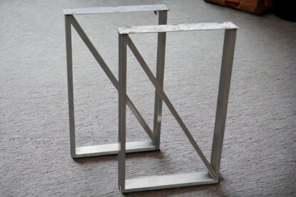 2x Nogi do stołu i blatu Paris inox nierdzewne komplet