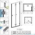Radaway Carena DWB drzwi prysznicowe 70 prawe przejrzyste 134582-01-01NR