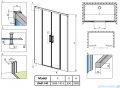Radaway Idea White Dwd drzwi 140cm szkło przejrzyste 387124-04-01