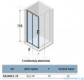 Novellini Kali AH kabina kwadratowa 95x95 profile czarne  KALIAH91L-1H/KALIAH91L-1H