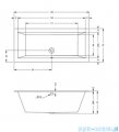 Riho Lugo 160x70cm wanna prostokątna z hydromasażem Pneumatic prawa + nogi + syfon BT07-PNE-P