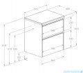 Roca Gap Pro szafka wisząca 59x46x66 CZARNY MAT A857896532