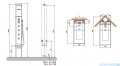 Novellini Aqua 1 Cascata 3 panel prysznicowy biały bateria termostatyczna CASC3VT-A