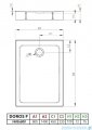 Radaway Doros F Compact Stone brodzik 140x90 kaszmirowy SDRFP1490-05-84S