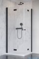 Radaway Nes 8 Black Kdd B kabina 100x90cm czarny mat/szkło przejrzyste 10074100-54-01L/10074090-54-01R