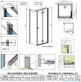 Radaway Fuenta Kdj B kabina 90x80cm prawa chrom połysk szkło przejrzyste 1384082-01-01R/1384051-01-01